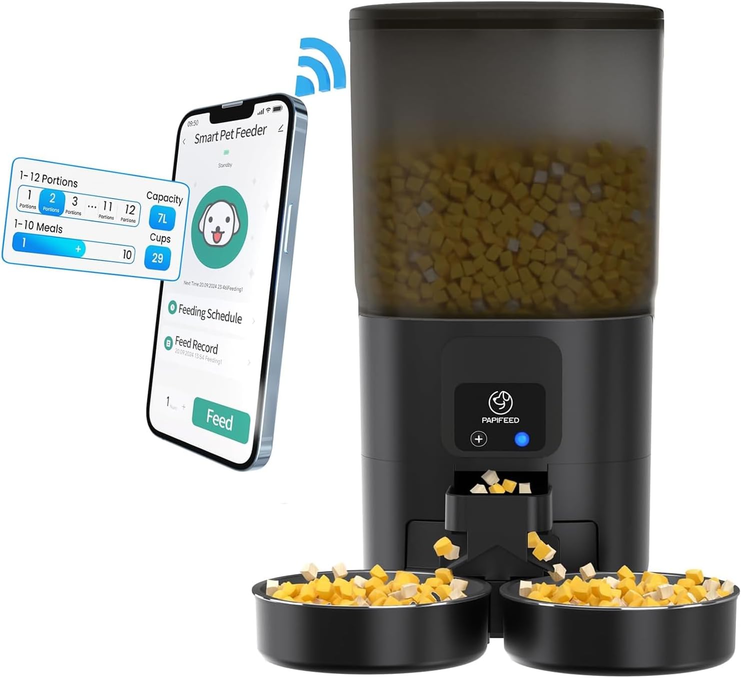 7L Automatic Cat Feeders for 2 Cats