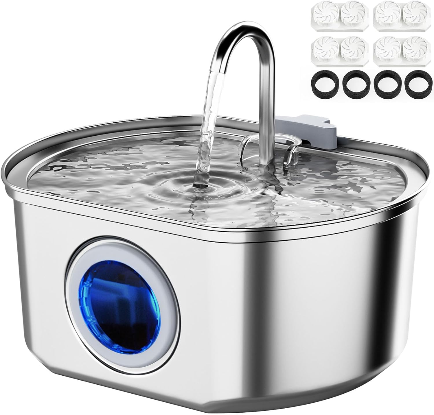 Cat Water Fountain Stainless Steel: 108oz/3.2L