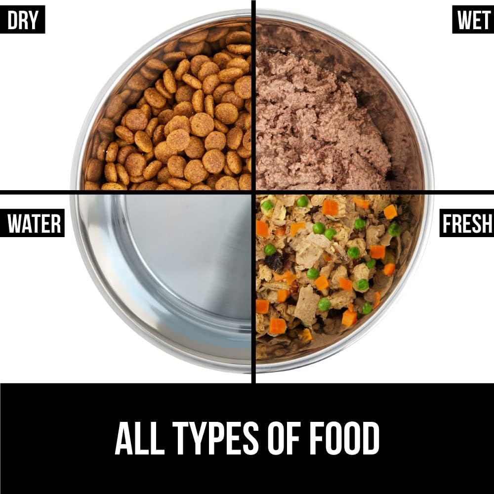 GORILLA GRIP Set of 2 Dog Bowls, Heavy Duty Metal Food and Water Bowl for Feeding Dogs and Cats, Dishwasher Safe, Rust Resistant Stainless Steel, BPA Free Rubber Base, Holds 2 Cups (16 fl oz), Black - Image 6