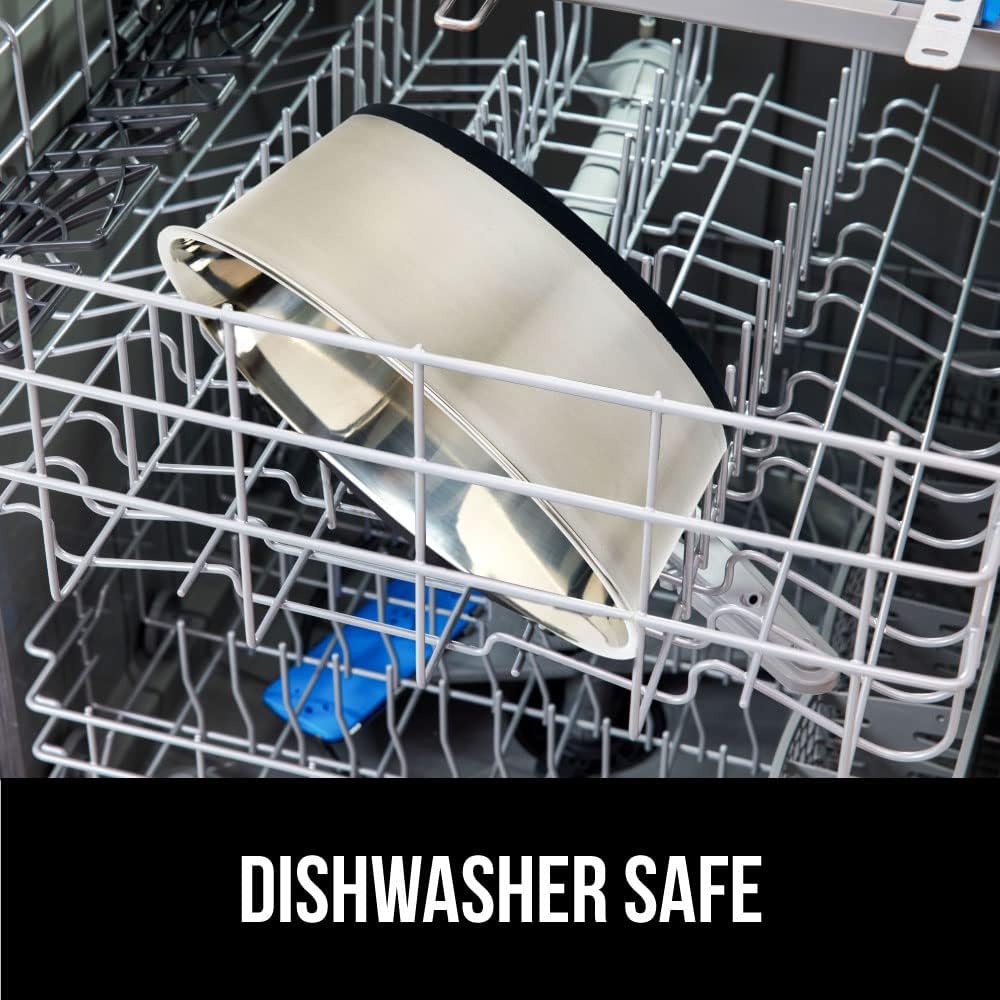 GORILLA GRIP Set of 2 Dog Bowls, Heavy Duty Metal Food and Water Bowl for Feeding Dogs and Cats, Dishwasher Safe, Rust Resistant Stainless Steel, BPA Free Rubber Base, Holds 2 Cups (16 fl oz), Black - Image 9