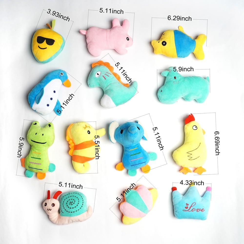 Pack of 26 Soft Small Medium Dog Squeaky Toys,Cute Puppy Favorite Comfortable Squeakers Toy,Multicolored for Puppy - Image 7