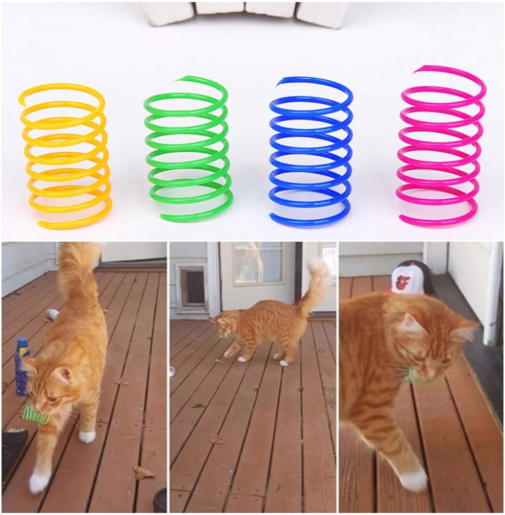 Andiker Interactive Cat Spiral Creative Spring Toy to Kill Time and Keep Fit, Sturdy and Heavy Plastic for Swatting, Biting, Hunting Kitten Toys, Colorful, 12 pcs - Image 5