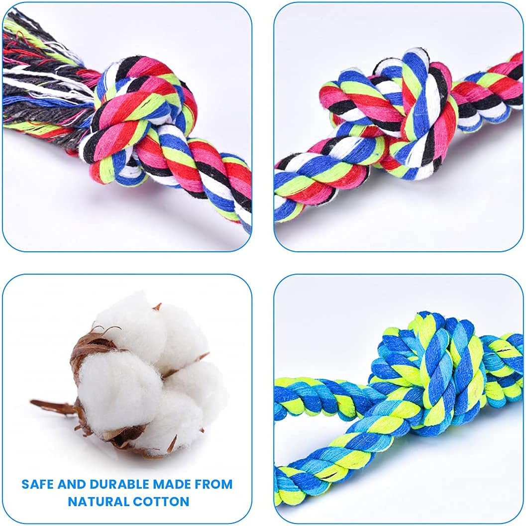 Feeko Heavy Duty Dog Rope Toys for Large Breed Aggressive Chewers, 2 Pack Indestructible Teeth Cleaning Tug of War Toy - Image 4