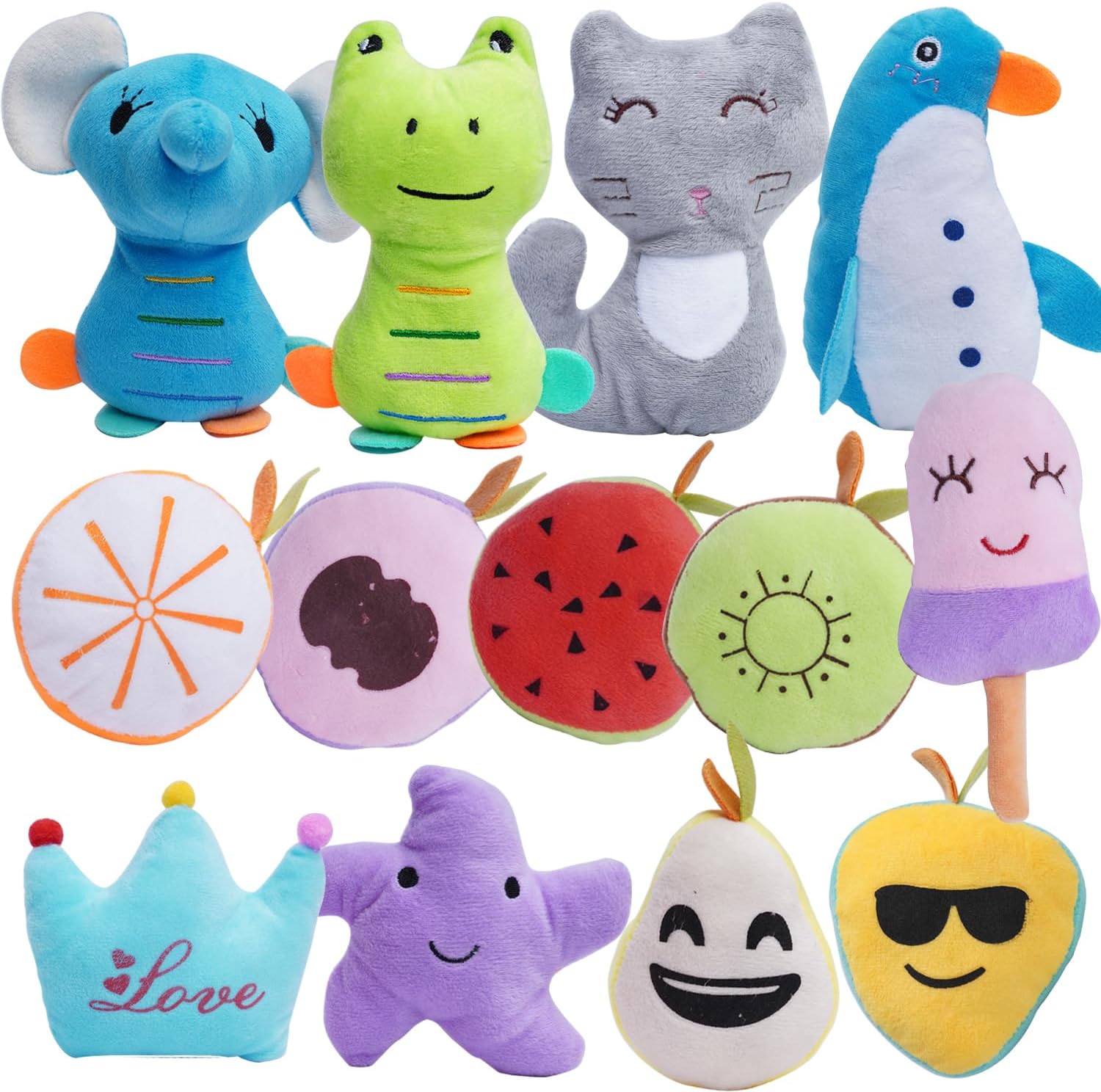 Pack of 26 Soft Small Medium Dog Squeaky Toys,Cute Puppy Favorite Comfortable Squeakers Toy,Multicolored for Puppy - Image 3