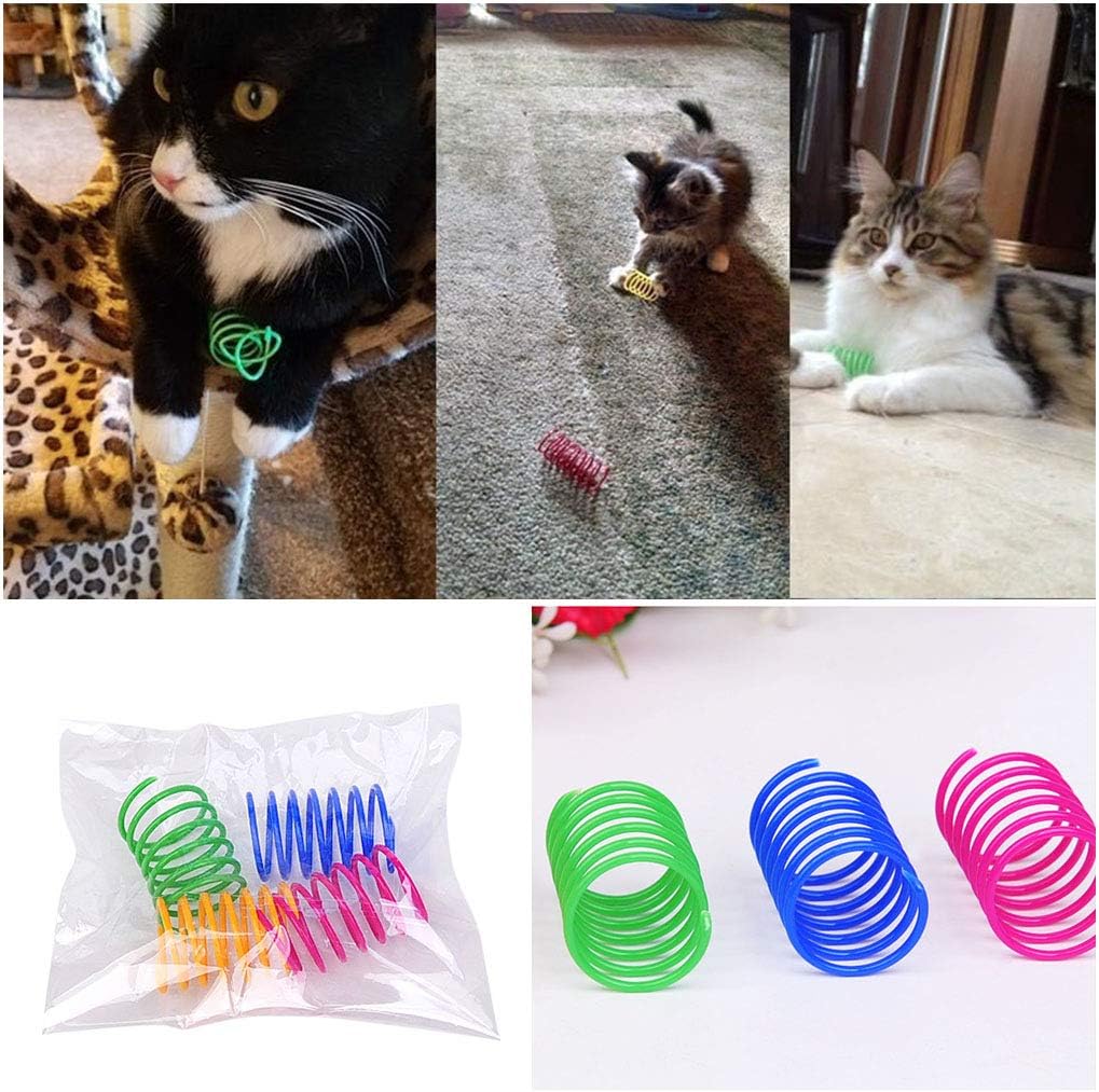 Andiker Interactive Cat Spiral Creative Spring Toy to Kill Time and Keep Fit, Sturdy and Heavy Plastic for Swatting, Biting, Hunting Kitten Toys, Colorful, 12 pcs - Image 9