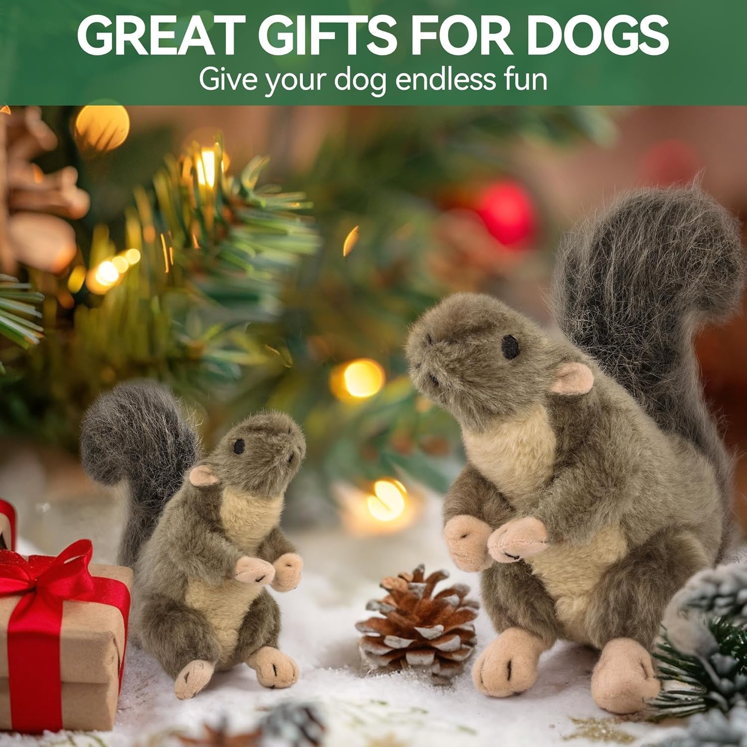 ALL FOR PAWS Classic Squirrel Pet Toys, Small - Image 9