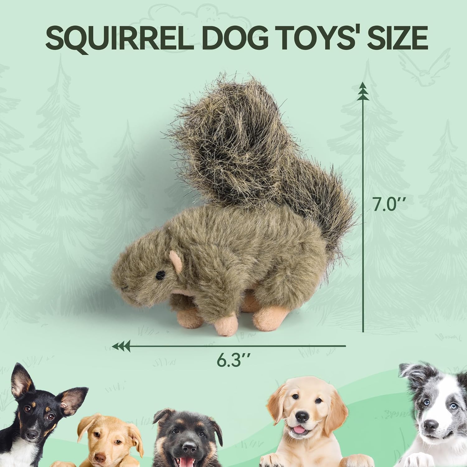 ALL FOR PAWS Classic Squirrel Pet Toys, Small - Image 10